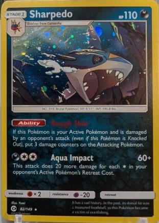 Sun & Moon Sharpedo [Cosmos-Holo] Pokémon card